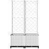 Vidaxl plantenbak met latwerk 80x40x136 cm polypropeen wit