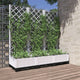 Vidaxl plantenbak met trellis wit 120x40x121,5 cm pp