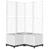 Vidaxl plantenbak met latwerk 80x80x136 cm polypropeen wit