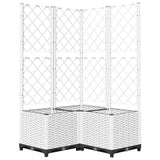 Vidaxl plantenbak met latwerk 80x80x136 cm polypropeen wit - afbeelding 2