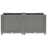 Vidaxl plantenbak verhoogd 80x40x38 cm polypropeen - afbeelding 2