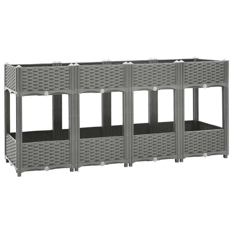 Vidaxl plantenbak verhoogd 160x40x71 cm polypropeen