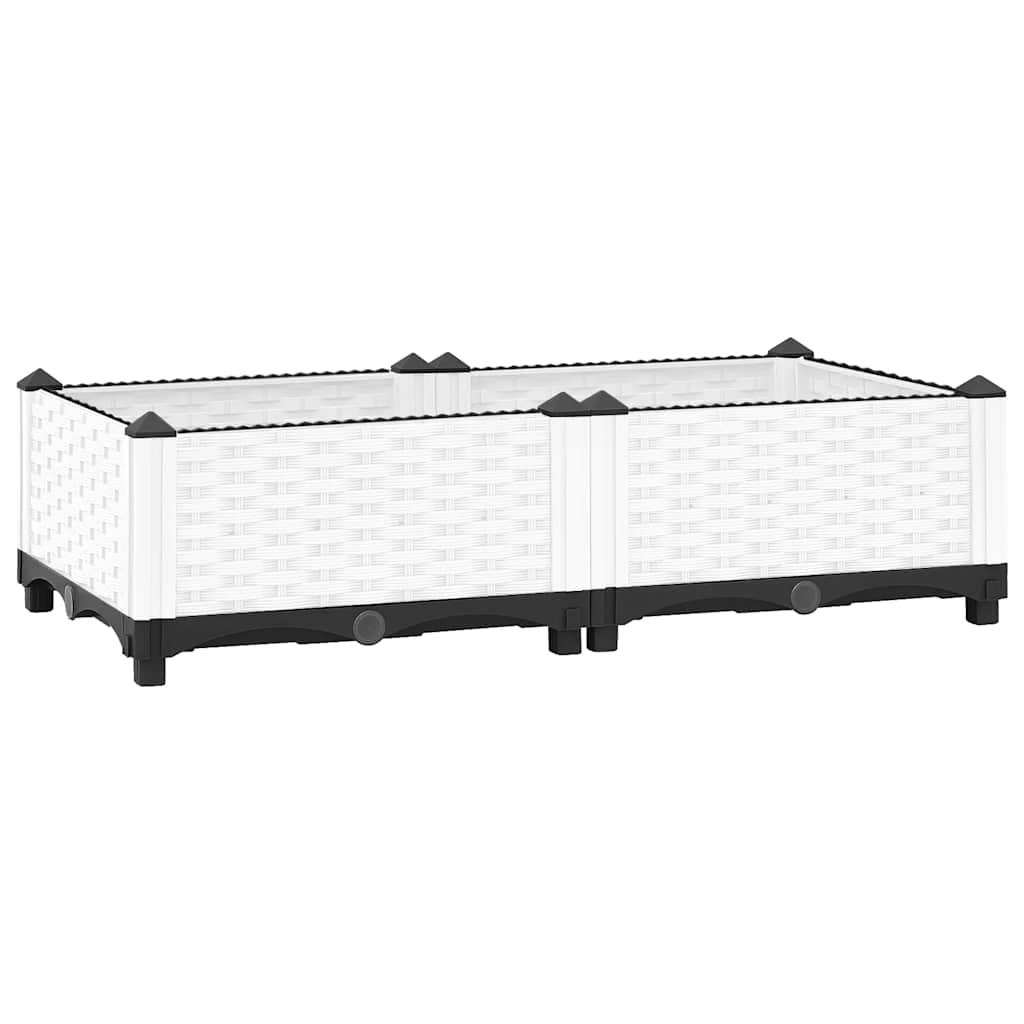 Vidaxl plantenbak verhoogd 80x40x23 cm polypropeen