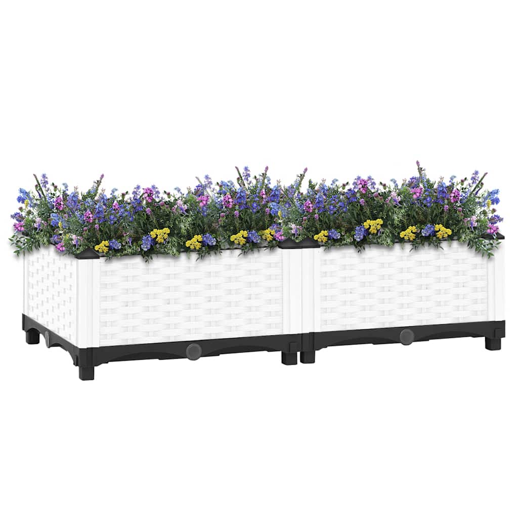 Vidaxl plantenbak verhoogd 80x40x23 cm polypropeen