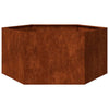 Vidaxl plantenbak roestig 90x90x45 cm cortenstaal