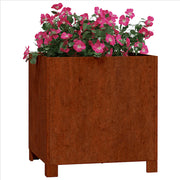 Vidaxl plantenbak met poten roestig 40x40x40 cm cortenstaal - afbeelding 3