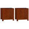 Vidaxl plantenbakken met poten 2 st roestig 40x40x40 cm cortenstaal