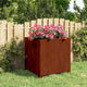 Vidaxl plantenbak met poten roestig 50x50x50 cm cortenstaal