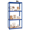 VidaXL Opbergrek 4-laags 5 st staal bewerkt hout blauw