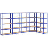VidaXL Opbergrek 5-laags 5 st staal bewerkt hout blauw