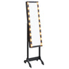 Vidaxl spiegel vrijstaand met led's 34x37x146 cm zwart