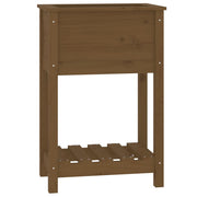 Vidaxl plantenbak met schap 54x34,5x81 cm grenenhout honingbruin - afbeelding 2