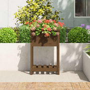 Vidaxl plantenbak met schap 54x34,5x81 cm grenenhout honingbruin - afbeelding 3