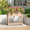 VidaXL Plantenbak met schap 82,5x34,5x81 cm massief grenenhout