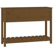 Vidaxl plantenbak met schap 111,5x34,5x81 cm grenenhout honingbruin - afbeelding 2
