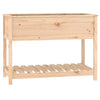 Vidaxl plantenbak met schap 111,5x54x81 cm massief grenenhout