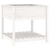 Vidaxl plantenbak met schap 82,5x82,5x81 cm massief grenenhout wit