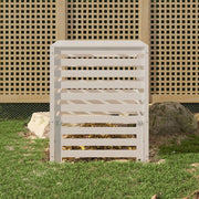 Vidaxl compostbak 82,5x82,5x99,5 cm massief grenenhout wit - afbeelding 1