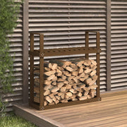 Vidaxl haardhoutrek 110x35x108,5 cm massief grenenhout honingbruin - afbeelding 1