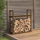 Vidaxl haardhoutrek 110x35x108,5 cm massief grenenhout honingbruin
