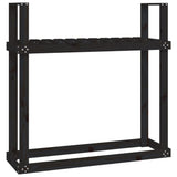 Vidaxl haardhoutrek 110x35x108,5 cm massief grenenhout zwart - afbeelding 2
