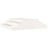 Vidaxl plantenbak 110x110x27 cm massief grenenhout wit