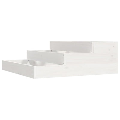 Vidaxl plantenbak 78x78x27 cm massief grenenhout wit