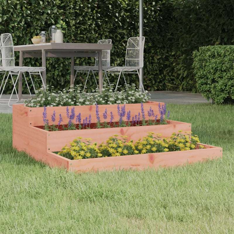 Vidaxl plantenbak 78x78x27 cm massief douglashout
