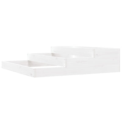 Vidaxl plantenbak 107x107x27 cm massief grenenhout wit