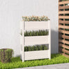 Vidaxl plantenbak 77x25x104,5 cm massief grenenhout wit