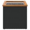 VidaXL Plantenbak 40x40x40 cm poly rattan zwart