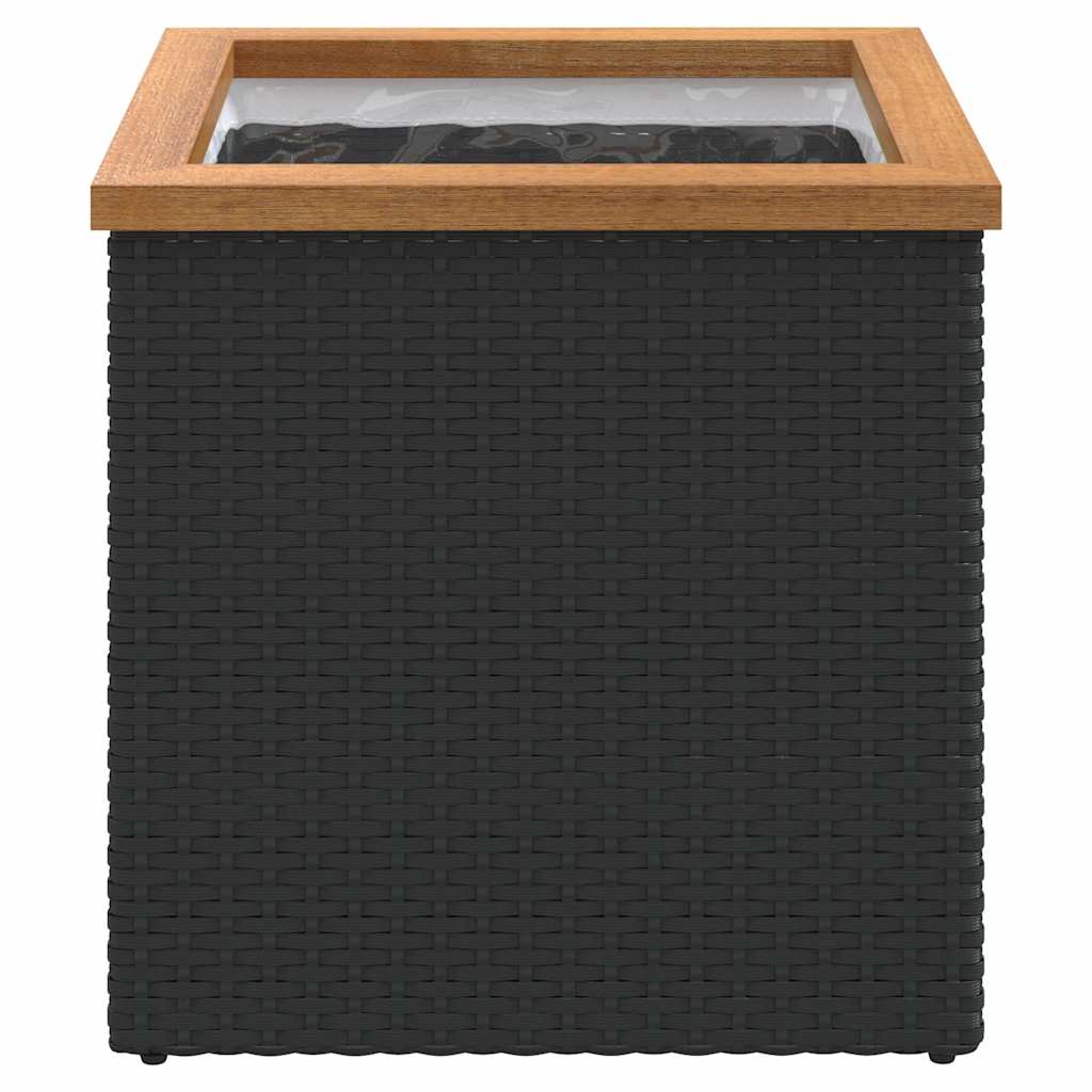 Vidaxl plantenbak 40x40x40 cm poly rattan zwart