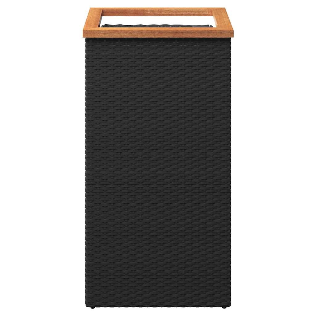 Vidaxl plantenbak 40x40x80 cm poly rattan zwart