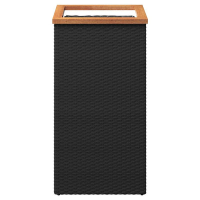 Vidaxl plantenbak 40x40x80 cm poly rattan zwart