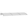 Vidaxl deurluifel 300x100 cm polycarbonaat grijs