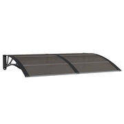 Vidaxl deurluifel 150x100 cm polycarbonaat zwart - afbeelding 2