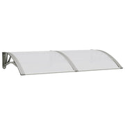 Vidaxl deurluifel 150x75 cm polycarbonaat grijs - afbeelding 2