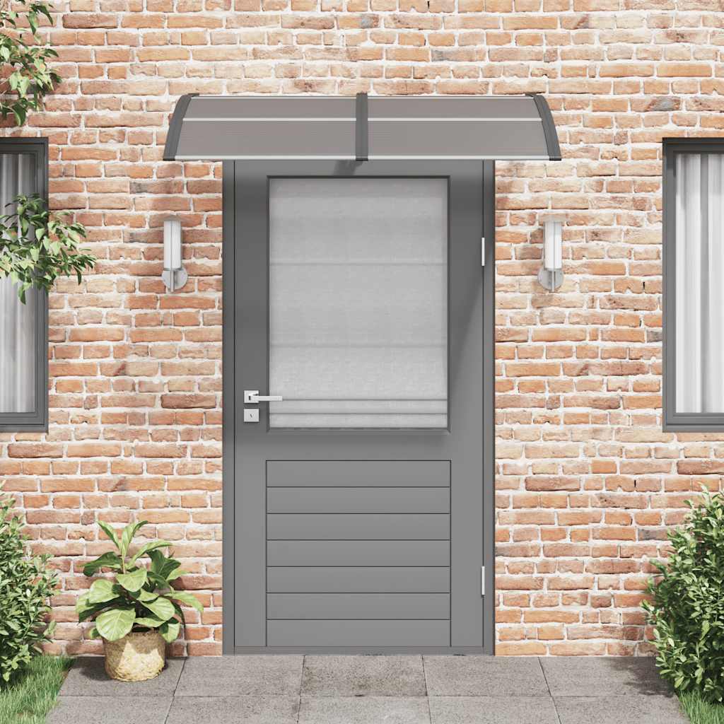 Vidaxl deurluifel 150x75 cm polycarbonaat zwart