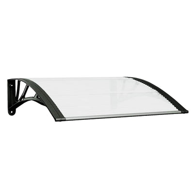 Vidaxl deurluifel 80x75 cm polycarbonaat zwart en transparant