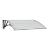 Vidaxl deurluifel grijs en transparant 80x75 cm polycarbonaat
