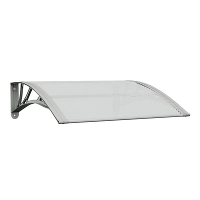 Vidaxl deurluifel grijs en transparant 80x75 cm polycarbonaat