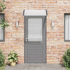 Vidaxl deurluifel 100x75 cm polycarbonaat zwart en transparant