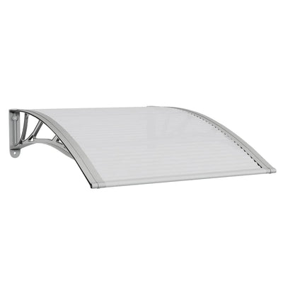 Vidaxl deurluifel grijs en transparant 100x75 cm polycarbonaat