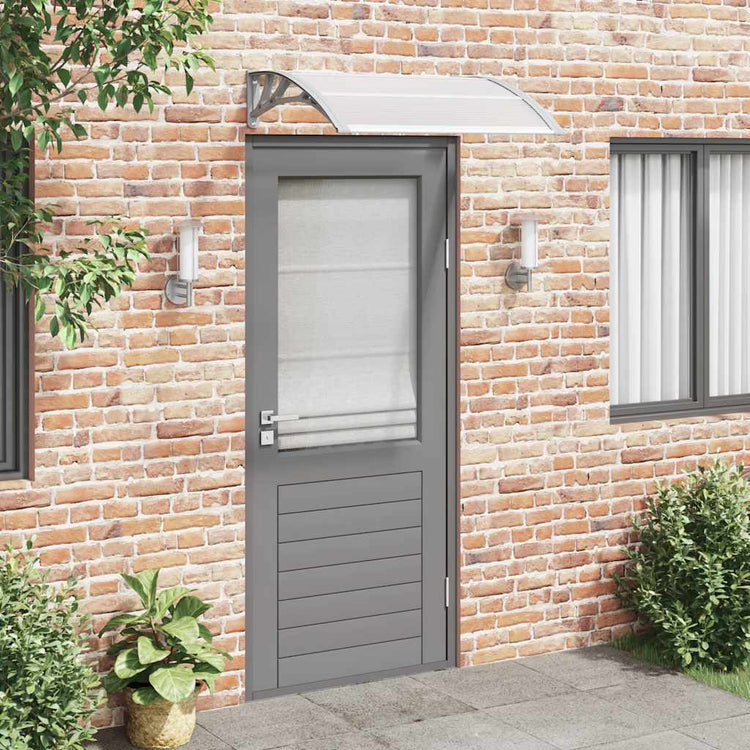 Vidaxl deurluifel grijs en transparant 100x75 cm polycarbonaat