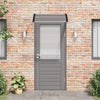 Vidaxl deurluifel zwart 100x75 cm polycarbonaat