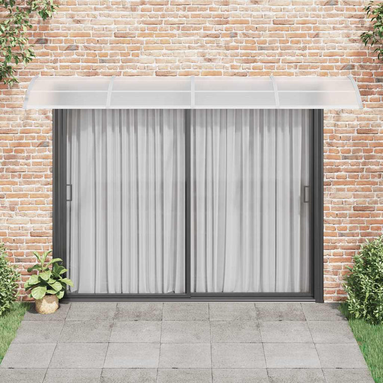 Vidaxl deurluifel 350x75 cm polycarbonaat grijs en transparant
