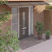 Vidaxl deurluifel 350x75 cm polycarbonaat zwart - afbeelding 1