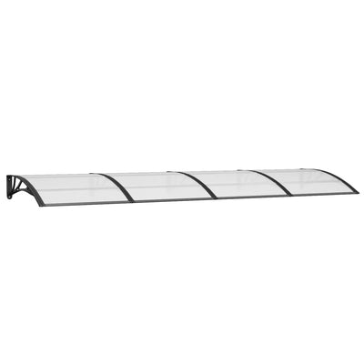 Vidaxl deurluifel 350x100 cm polycarbonaat zwart