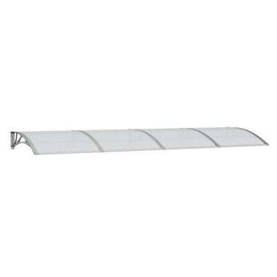 Vidaxl deurluifel grijs 350x100 cm polycarbonaat
