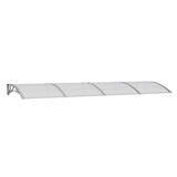 Vidaxl deurluifel grijs 350x100 cm polycarbonaat - afbeelding 2